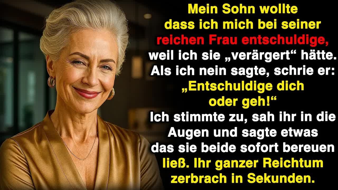 Meine Schwiegertochter sagte genervt, sie halte mich nicht mehr aus, und ging  Mein Sohn beschäm