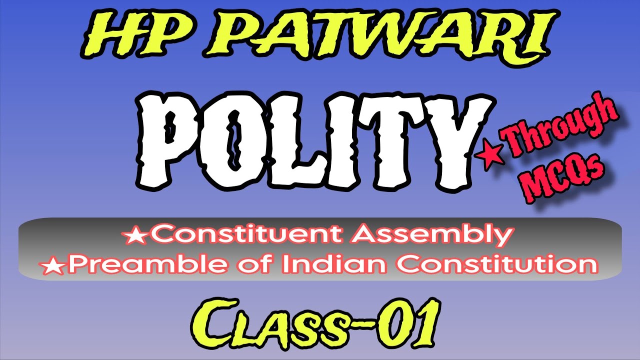 HP PATWARI | | POLITY MCQs (Class-01)