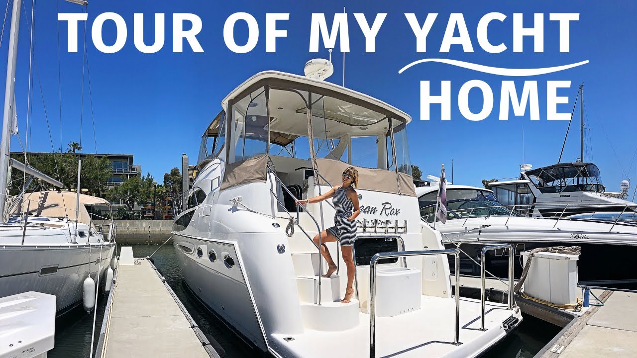 New YACHT TOUR of MY LIVEABOARD HOME / Meridian AFT CABIN Motor Yacht WALKTHROUGH with SPECS \u0026 Outtakes