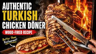 Authentic Turkish Chicken Döner Recipe | Wood-Fired Whole Chicken Döner Better Than Restaurant