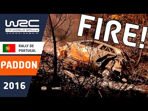 WRC - Hayden Paddon CRASH and FIRE + Ott Tänak CRASH and FIRE ! Rally Portugal 2016