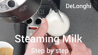 How to Steam and Froth milk with a DeLonghi EC680 EC685.
