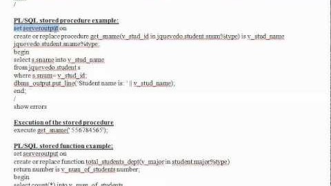 Tutorial on Basic PL/SQL exercises