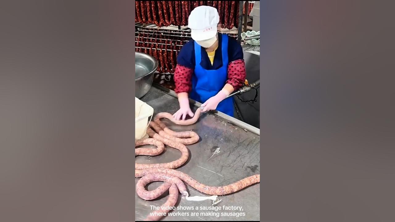 Sausage made in a factory- Good tools and machinery can increase work efficiency Sausage made in a factory- Good tools and machinery can increase work efficiency