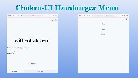 Chakra-UI Hamburger Navigation Menu (with Next.js)