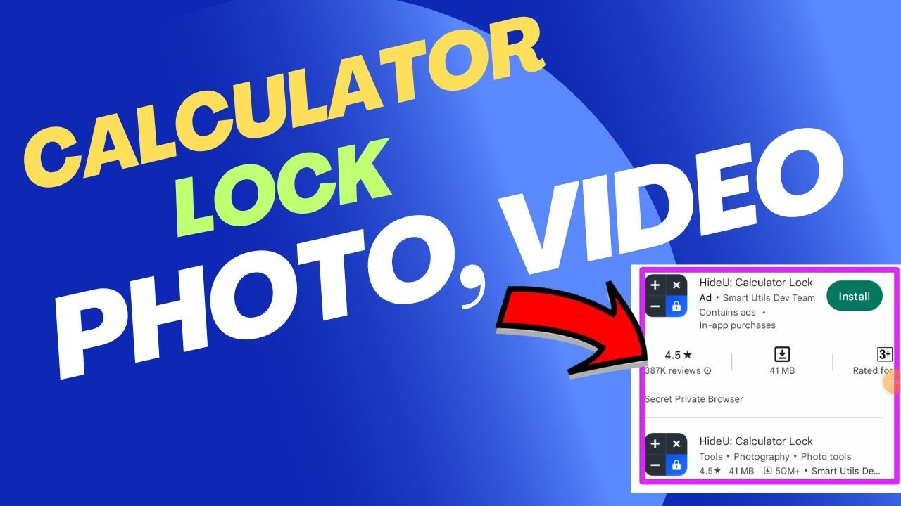 Calculator Lock ক্যালকুলেটর দিয়ে গ্যালারী লক আজব এক অ্যান্ড্রয়েট
