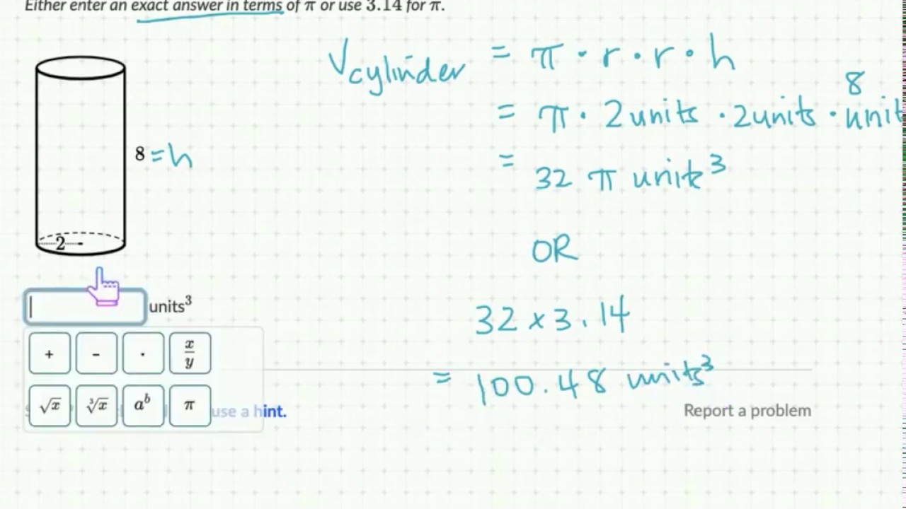 8th Grade Math: Volume of Cylinders - YouTube