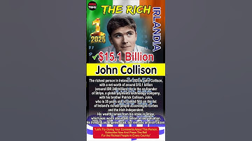 THE RICH❗ "John Collison" #irlandia  #shorts  #trending #fyp #viral