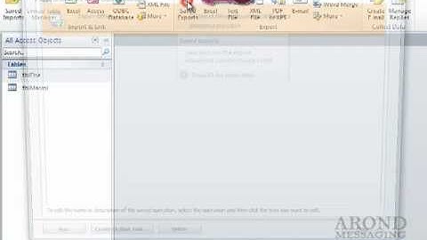 Using Access 2010 - Using Saved Import or Export Specifications