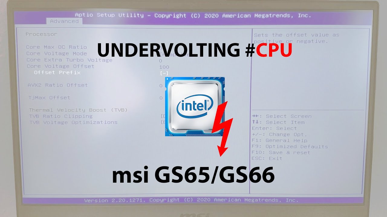 MSI GS65/GS66 CPU Undervolting - A Simple Guide