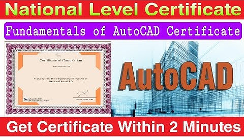 National Level Online Quiz on Fundamentals of AutoCAD I Free AutoCAD Certificate I Digital Classroom