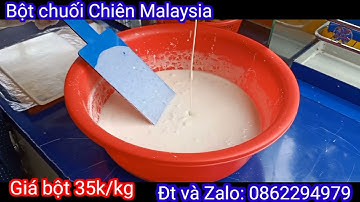 Hướng dẫn khách pha nước bột và chiên chuối chiên Malaysia