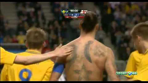 AMAZING Zlatan Ibrahimovic GOAL vs ENGLAND 4-2 MUIE DINAMO