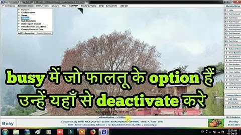 De-activate master || In busy accounting software || busy software ||