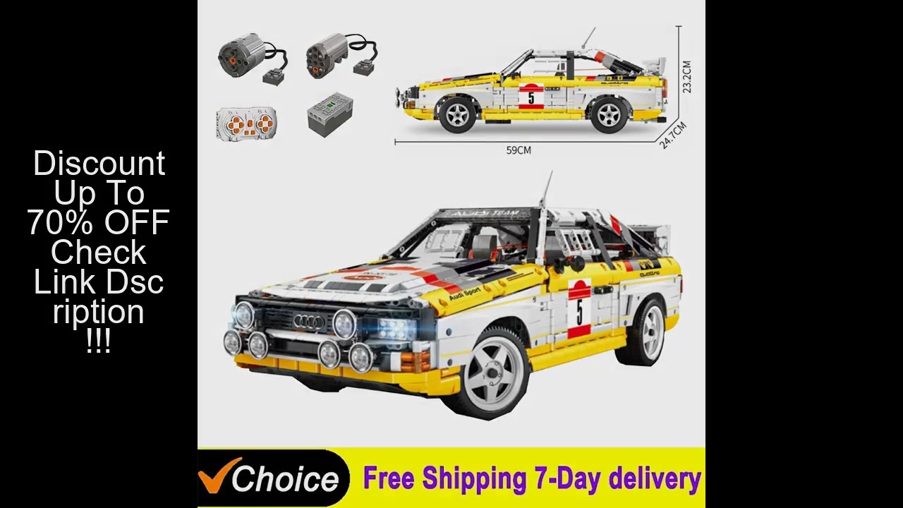 3887Pcs Technical 1:8 City Super Speed S1 Sports Car  Building Blocks Remote Control Quattro Vehicle