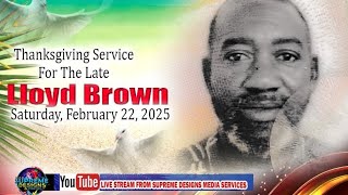 Live Stream Funeral Service for the late Lloyd Brown