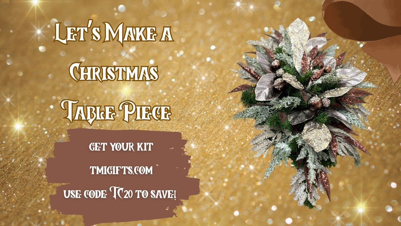 How to make a beautiful Chocolate Noir Christmas Table piece with a kit from TMIGIFTS.com