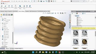 Loft Surface Example in Solidworks | Circular Pattern | Sweep