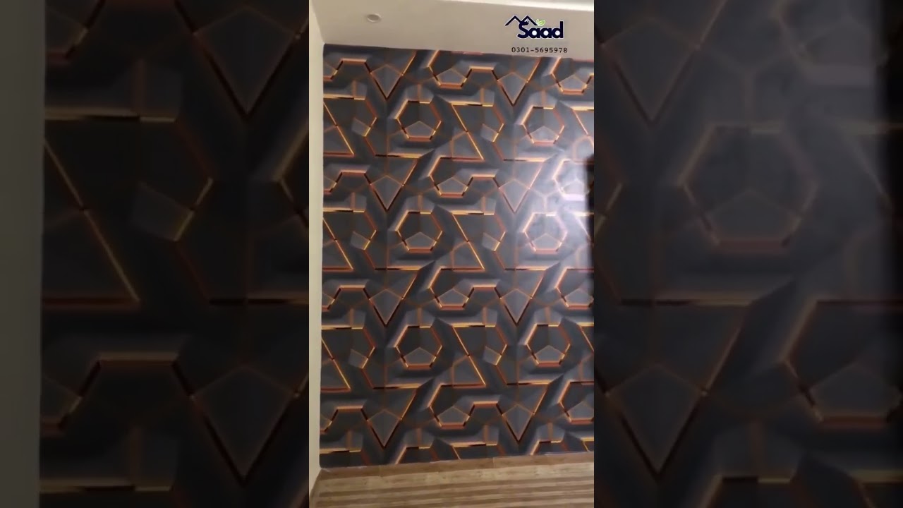 Woden design & Lighting effects 3D wallpaper Jhelum 