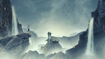Waterfall land photoshop manipulation | photoshop tutorial cc
