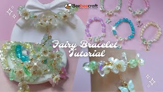 Fairy-Themed Bracelet Tutorial ✨🧚🏻‍♀️SunnyClue Flower & Butterfly Bracelet Kit from Beebeecraft 🎀✨