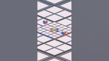 Endless 2x2 Cube Loop  #3d #animation #satisfying