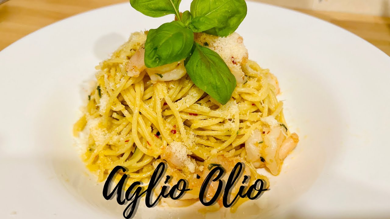 Spaghetti Aglio Olio King Prawn Pasta YouTube