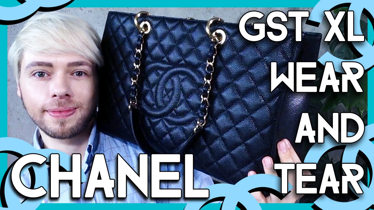 CHANEL Caviar XL Grand Shopping Tote GST Black 55326