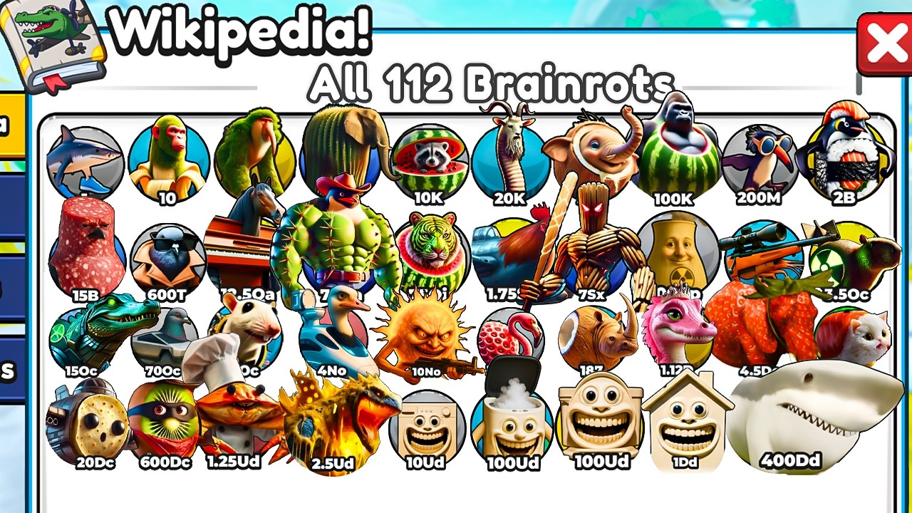 Unlocking ALL 112 BRAINROTS In Brainrot Evolution Roblox! - YouTube