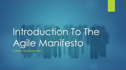 Introduction to the Agile Manifesto