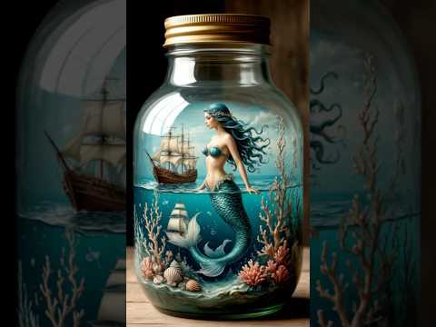 Арт #music #открытка #красота #арт #cute #русалка #океан #корабли #нейросеть