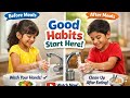 Good habits make great kids !! Everyday actions #new #goodvibes #goodhabits #clean #healthy #happy 