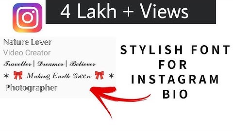 How to Write Bio On Instagram or Facebook In Stylish Fonts | Instagram Stylish Bio Fonts