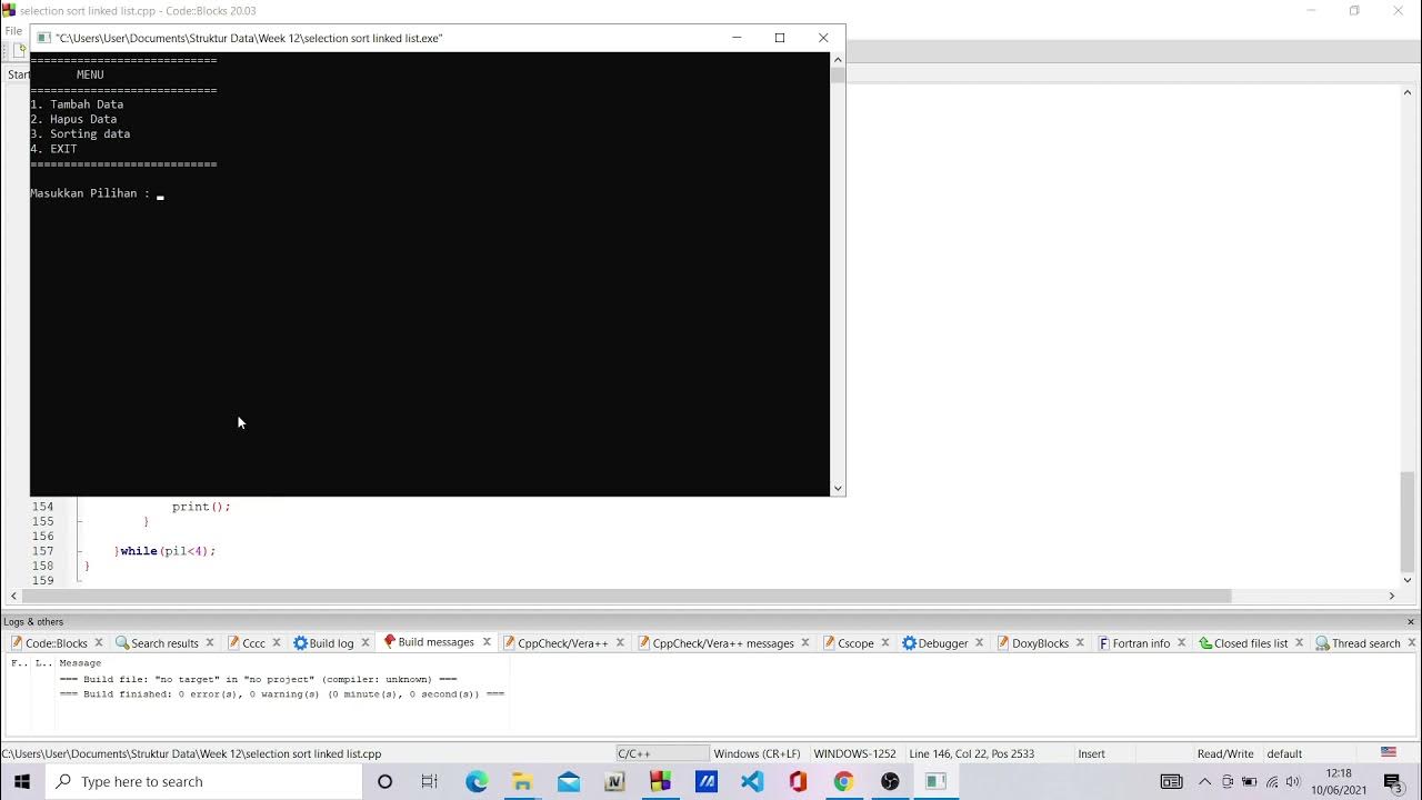 Penjelasan Selection Sort dalam Linked List - YouTube