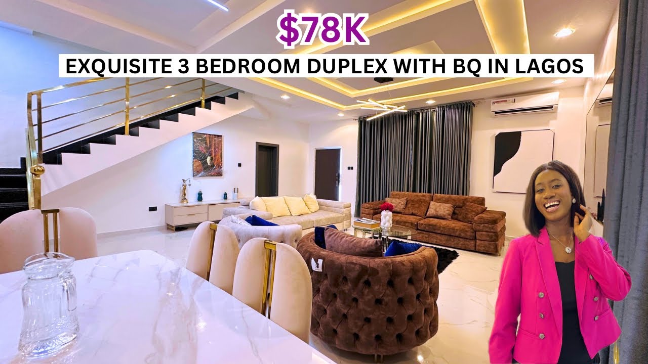 Элегантный дуплекс с 3 спальнями и барбекю в Лагосе за 120 млн ₦ (78 тыс. долларов США) | Простор...