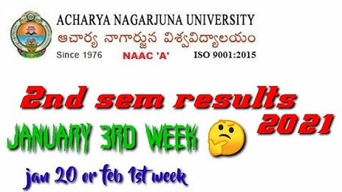 Acharya nagarjuna university 2nd sem results|| anu results||