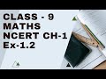 CLASS 9 MATHA NCERT CH -1 Number System Ex- 1.2