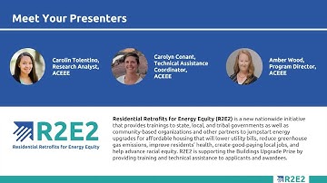 R2E2 Webinar: Considerations for Underserved Commercial Buildings