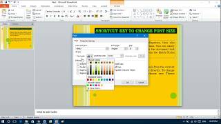 Shortcut to Change Font Size & Font Style in PowerPoint