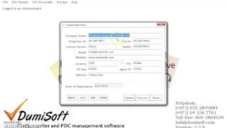 How to edit Company Info in Dumisoft Cheque Writting soft ware screenshot 5