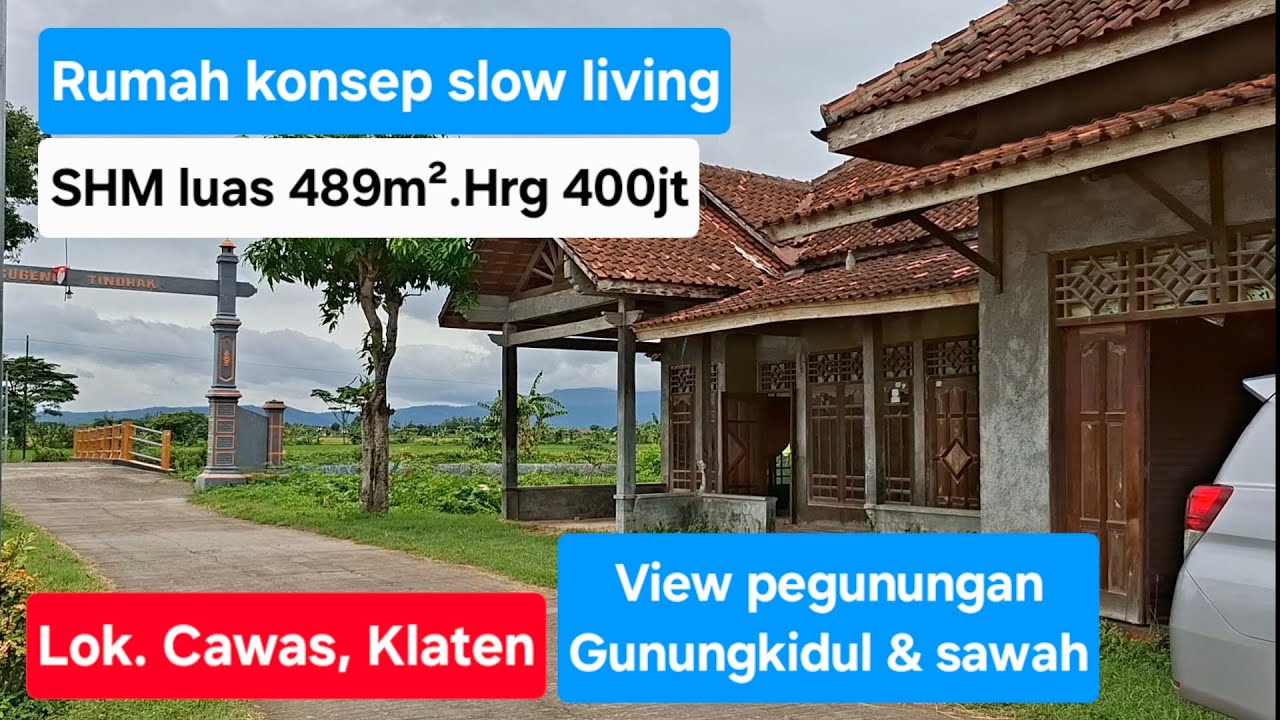 TERJUAL Rumah mewah belum finishing SHM luas 489m².Hrg 400jt.Lokasi Ds Pogung Kec.Cawas Kab.Klaten