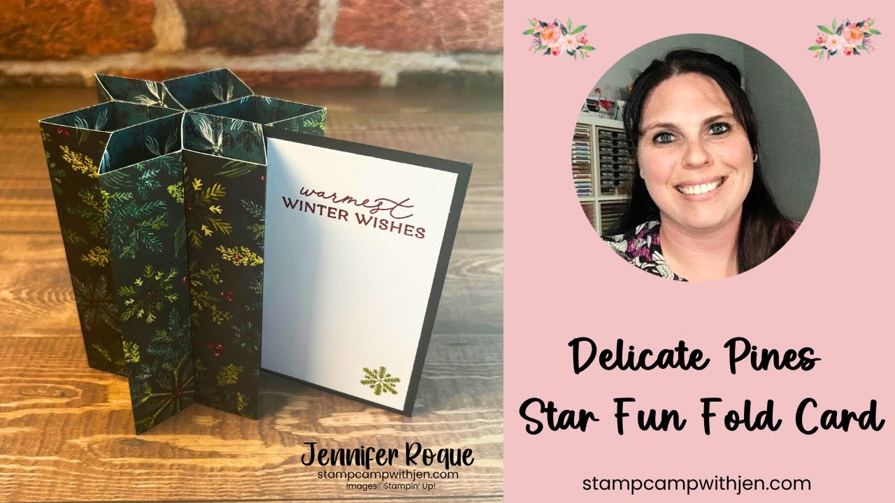 Delicate Pines Star Fun Fold Card