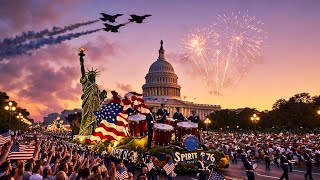 Washington DC Patriotic Parade 2026 Massive Floats, Fireworks, Fighter Jets Flyover, USA Celebration