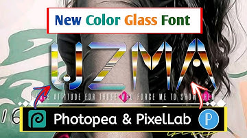 How To Make New Color Glass Font In Photopea | Glass Font | Photopea Glass Font | Zarraq Creation