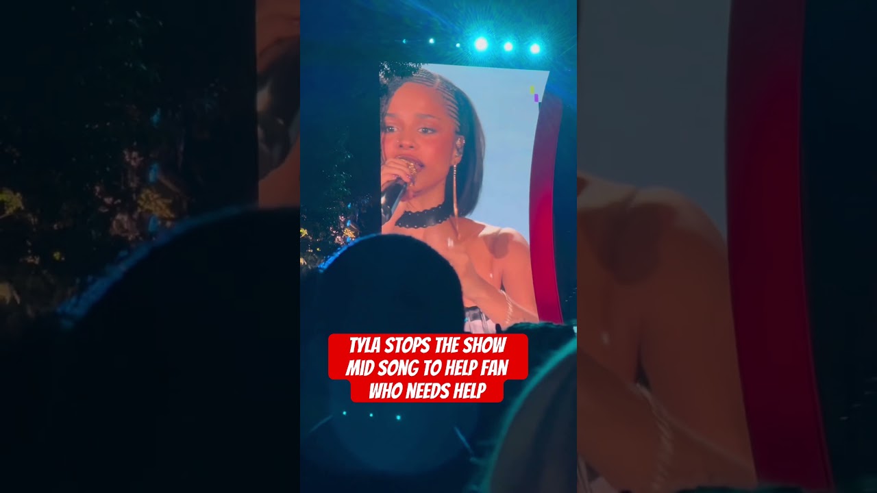Tyla stops song to call for help for fan in the audience! 
