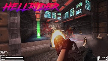 Doom HELLRIDER v0.9c [John Wick style, Relighting, Doom 3 Textures] - E1M1 Hangar for Doom 2 | 4K/60