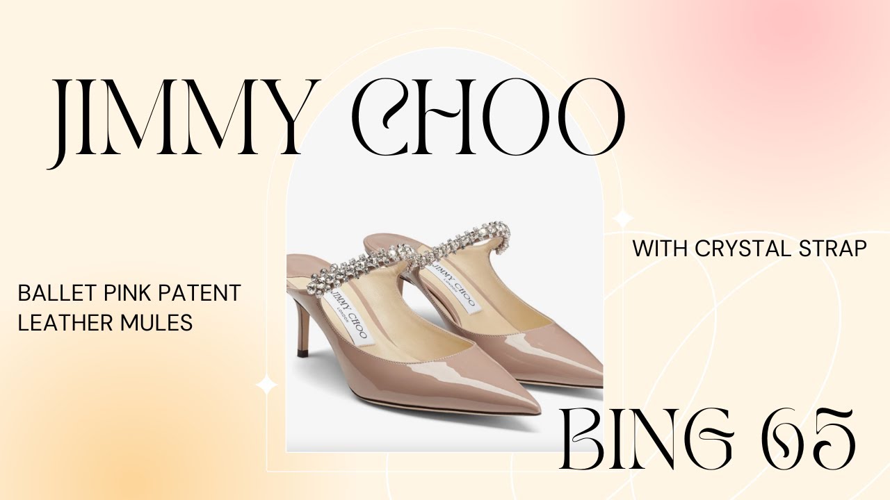 Jimmy Choo Bing 65 shoes unboxing Review | 周仰杰Bing65水钻穆勒鞋