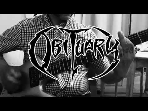 Obituary  - Threatening Skies Guitar cover with solo
