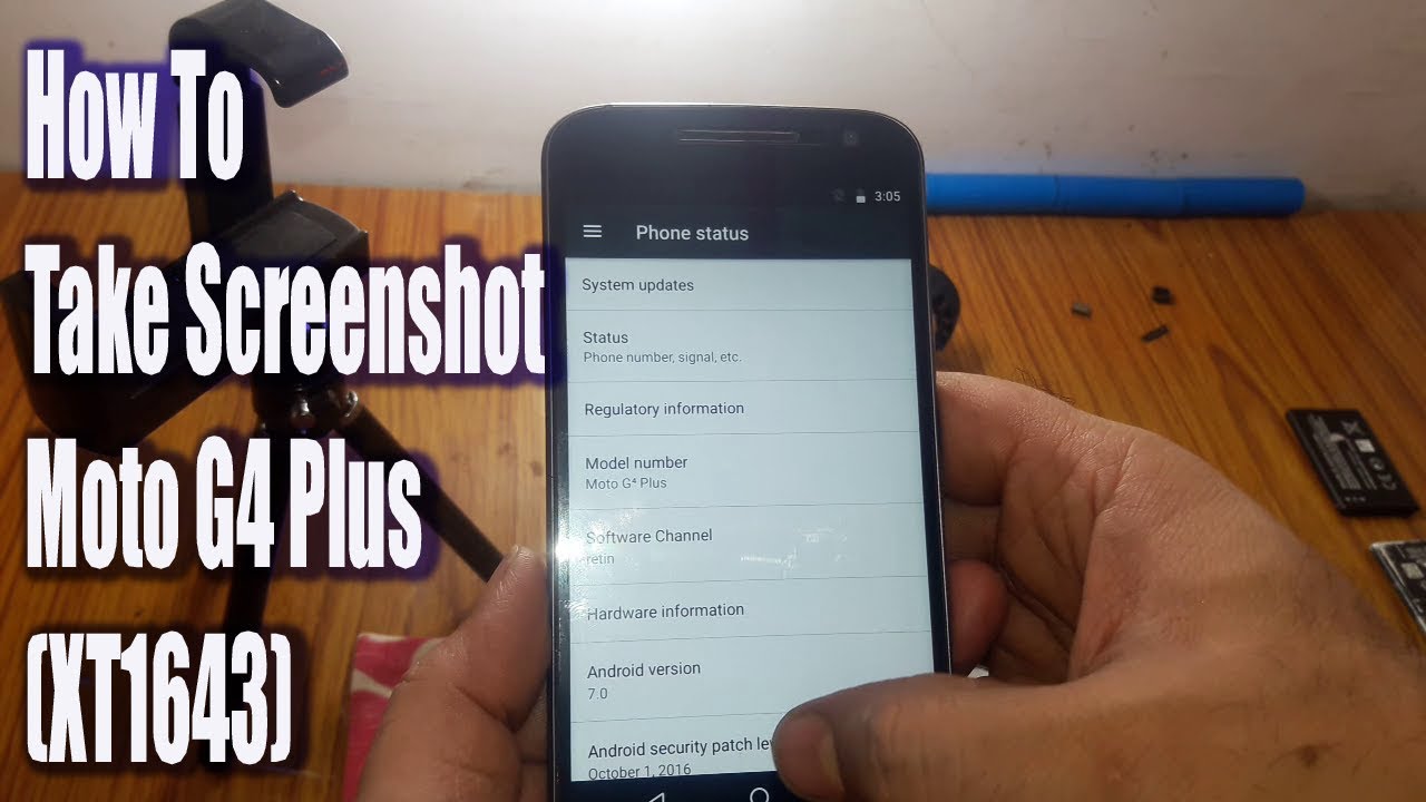 How To Take Screenshot Moto G4 Plus (Xt1643)