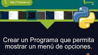 sentencia case -- python(mostrar un menu de opciones)